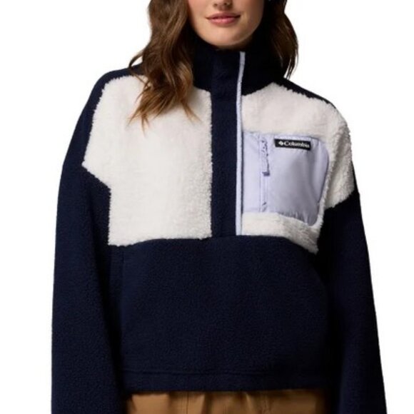 Columbia Lodge Sherpa Pullover in Dark Nocturnal NWT - Picture 1 of 5
